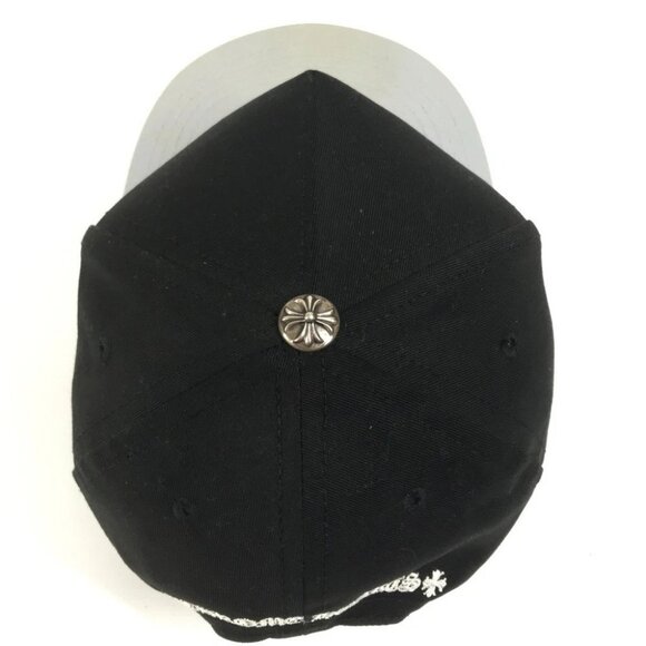 CHROME HEARTS CH logo Bicolor hat cap baseball cap cotton / polyester Black/gray - Picture 7 of 15